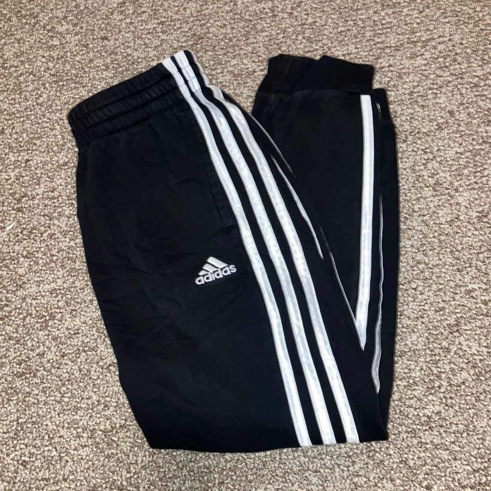 Adidas Black Joggers Sweatpants Size M 10/12